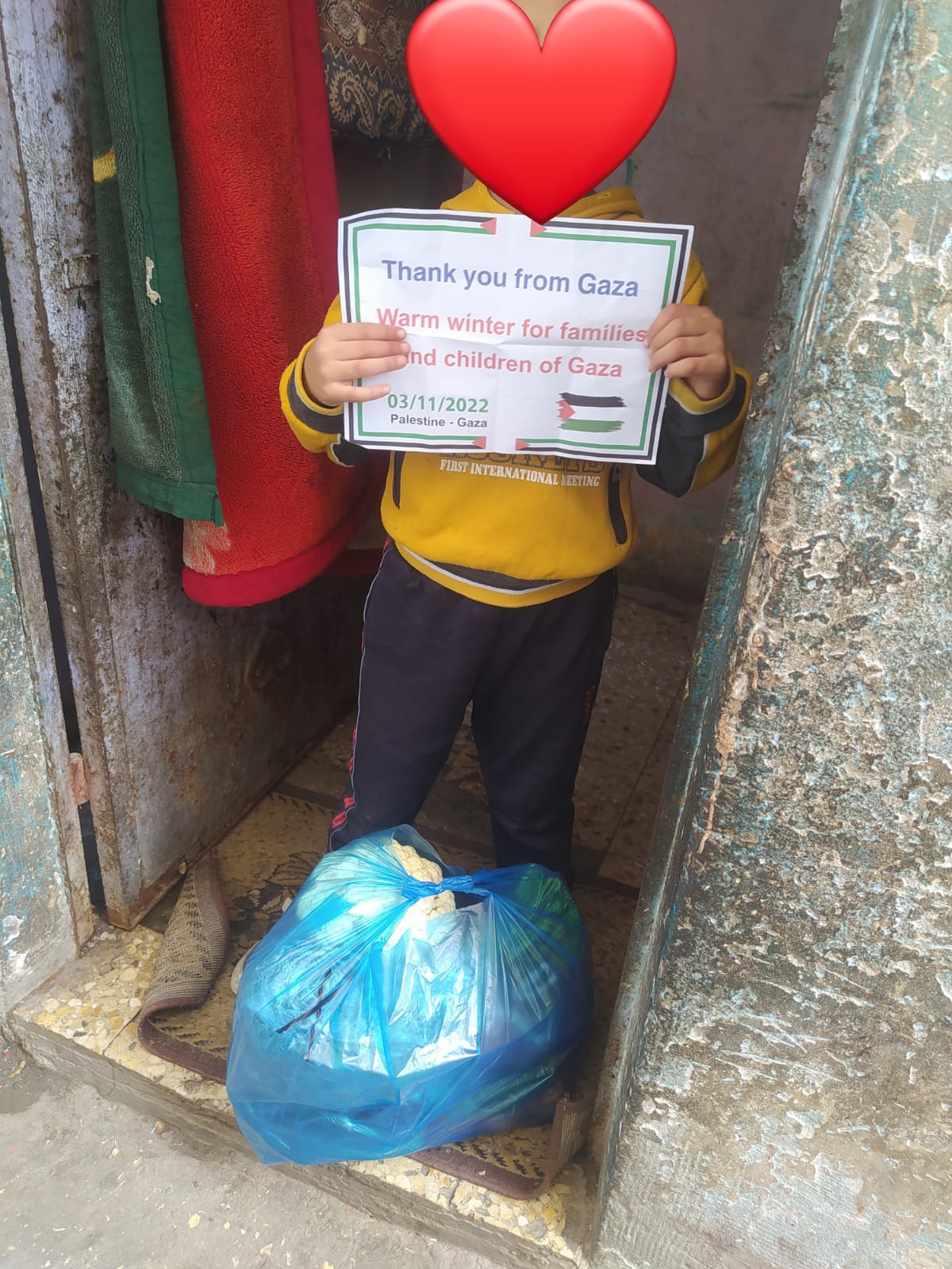 Warm winter for families and children in need of Gaza