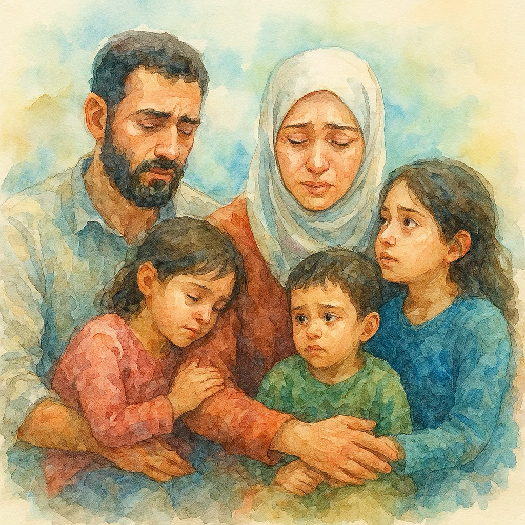 Save a family of 5 Palestinians to flee Gaza